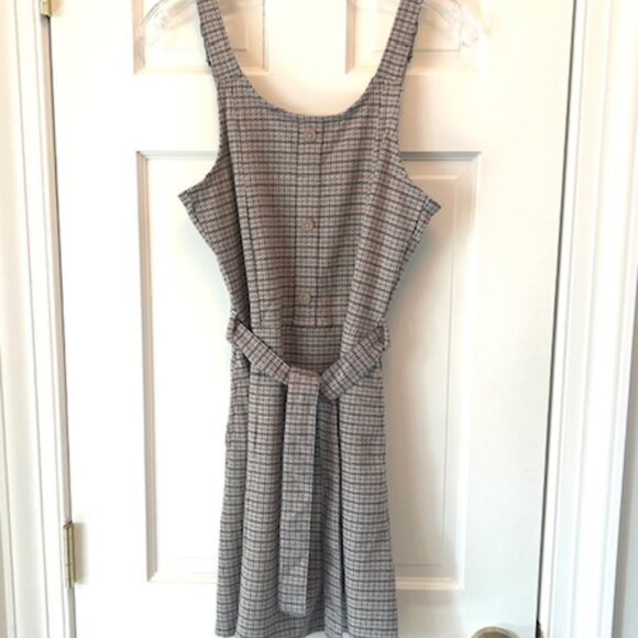 NWT- Abercrombie Girls Herringbone Plaid Dress - Size 15/16 - Picture 2 of 7